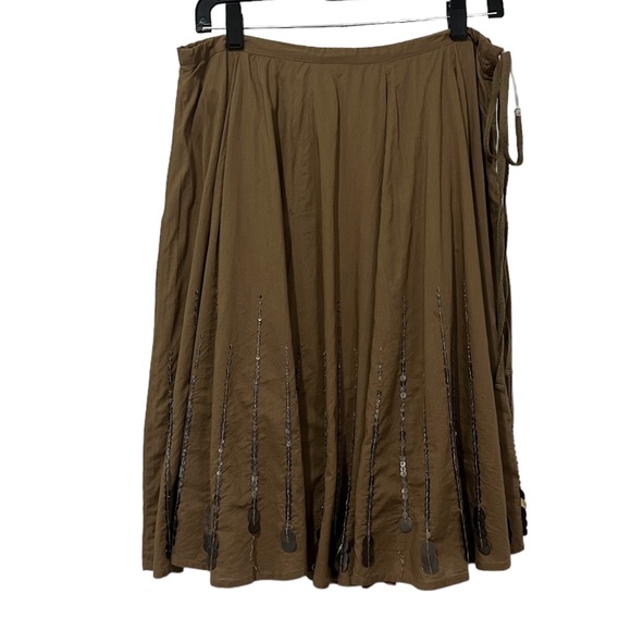 VINCE 90’s Embellished Brown Skirt (Size XS) - Picture 1 of 8